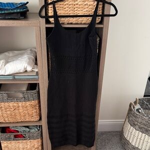 Lulu's Black Crochet cover up dress